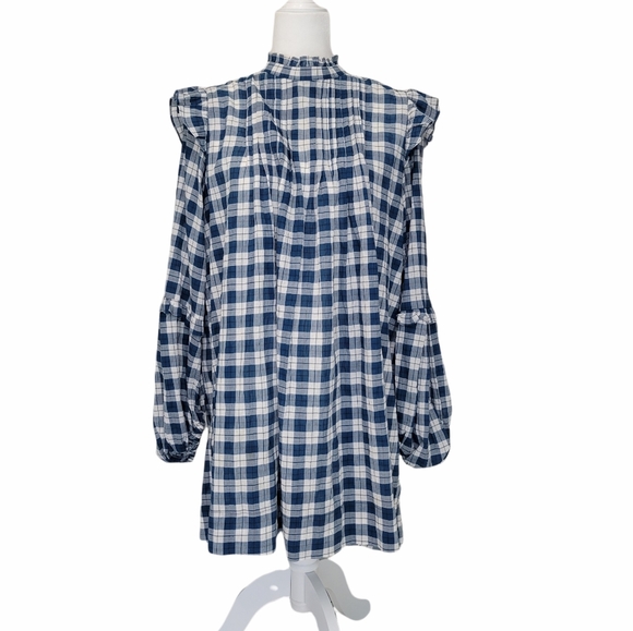 blue plaid dress urban outfitters Mazzy Dress